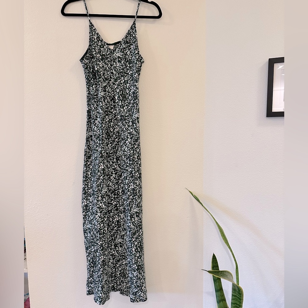 NWOT - A New Day Green Floral Maxi Dress XS